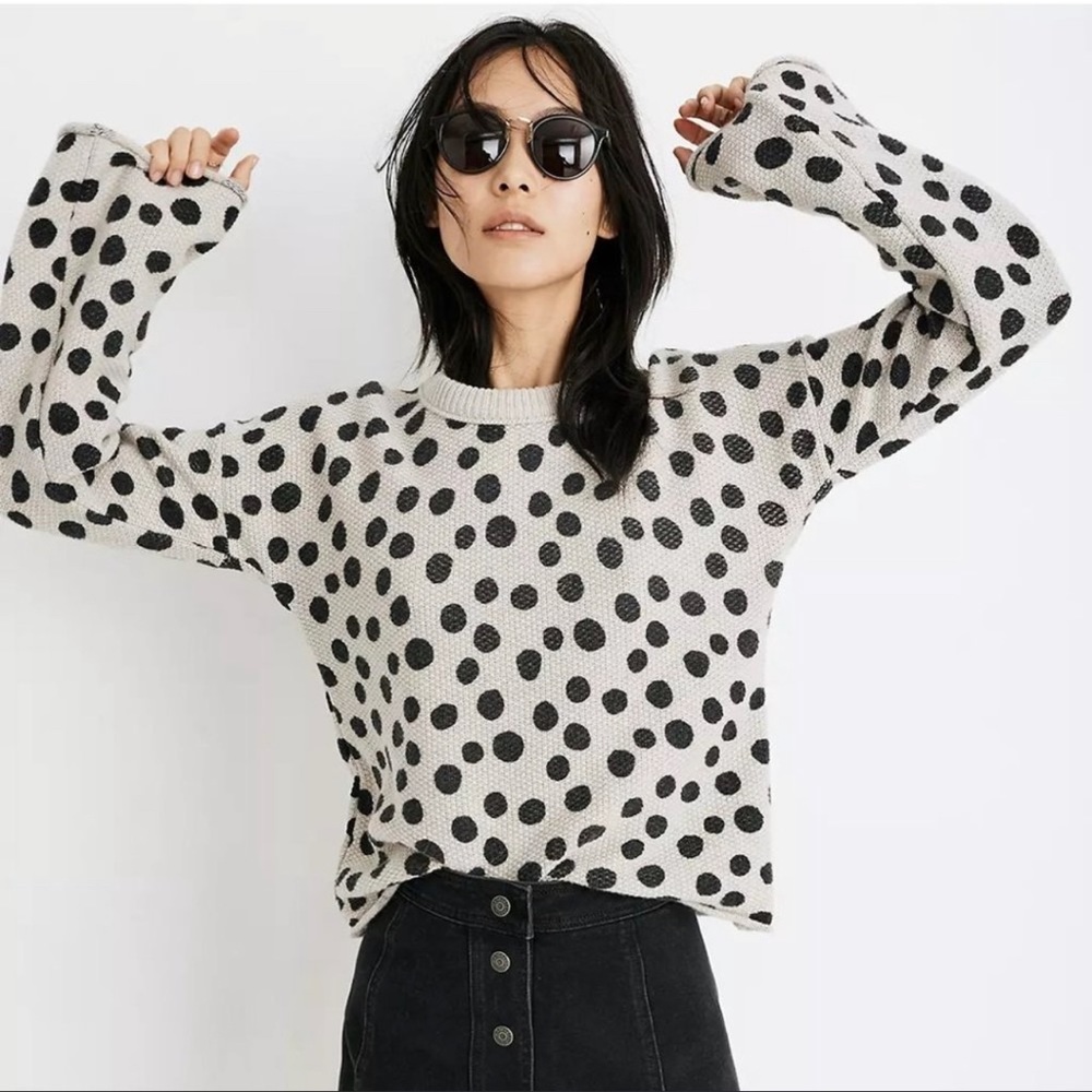 Madewell Leopard Dark Gray Sweater